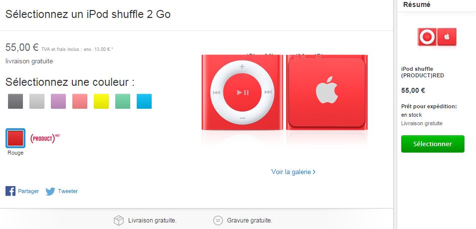 iPod Shuffle RED